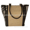 2014 fashion women's zebra printed tote bags, suitable for outing